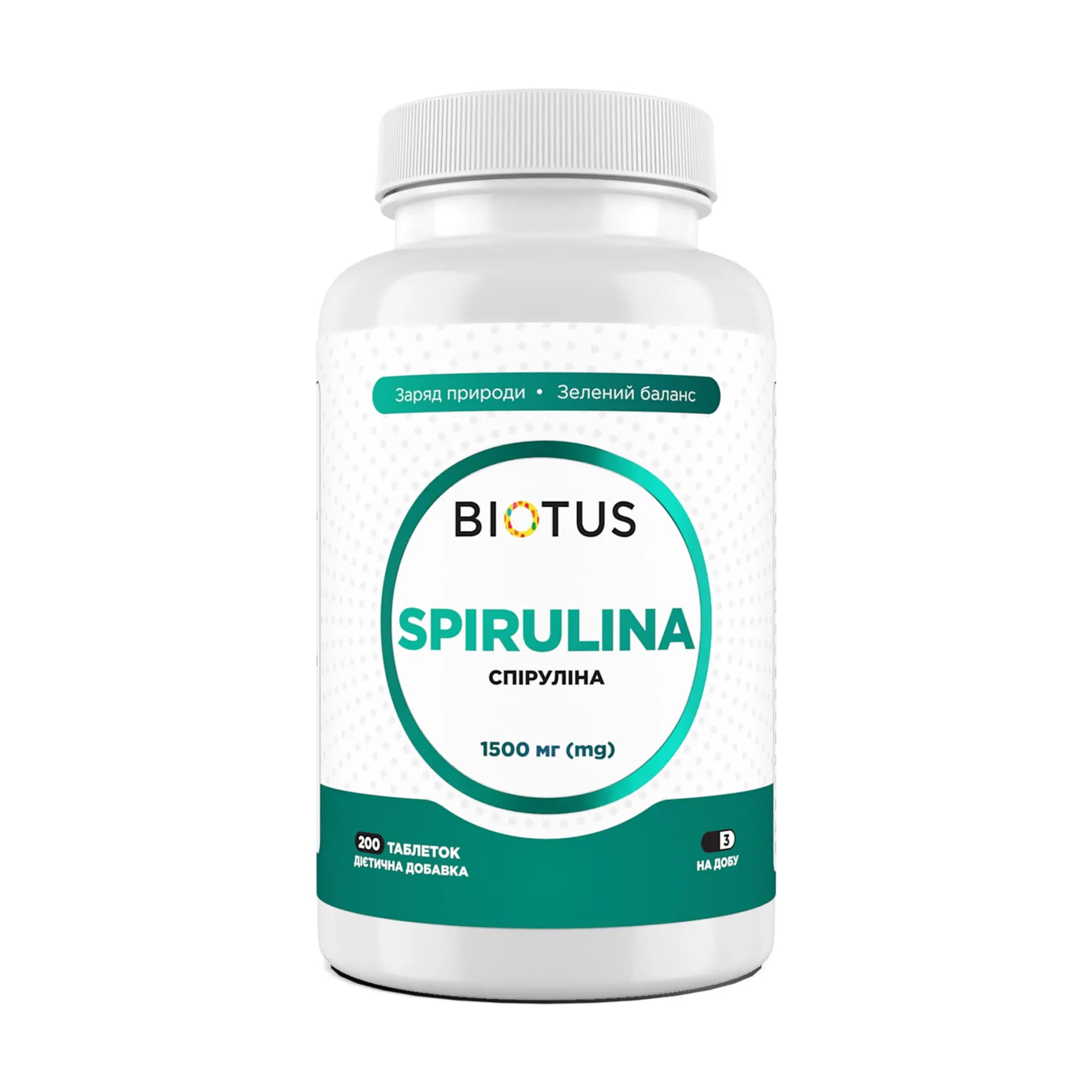 Спіруліна Biotus Spirulina 1500 мг, 100 таблеток